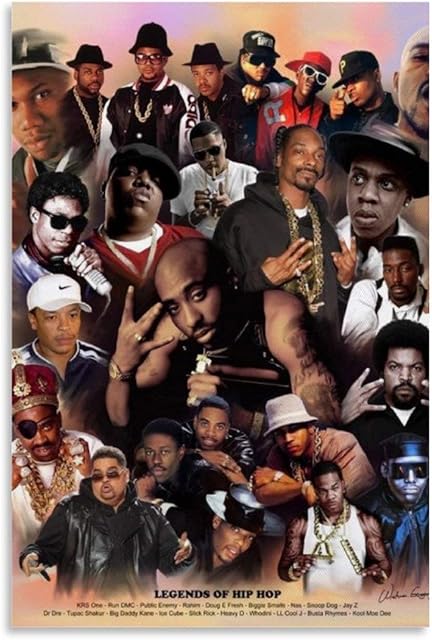 6199-old School Hip Hop Poster Decorative Painting Canvas Wall Art Living Room Posters Bedroom Painting 08x12inch(20x30cm)