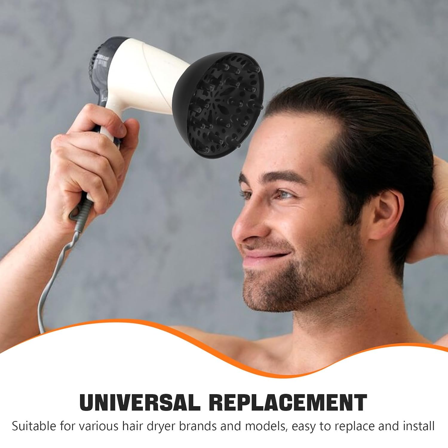 DOITOOL 2pcs Hair Dryer Diffuser Attachment for Styling and Reducing Drying Time Plastic Salon Hair Diffuser Nozzle Compatible with 4-4.8cm Nozzle