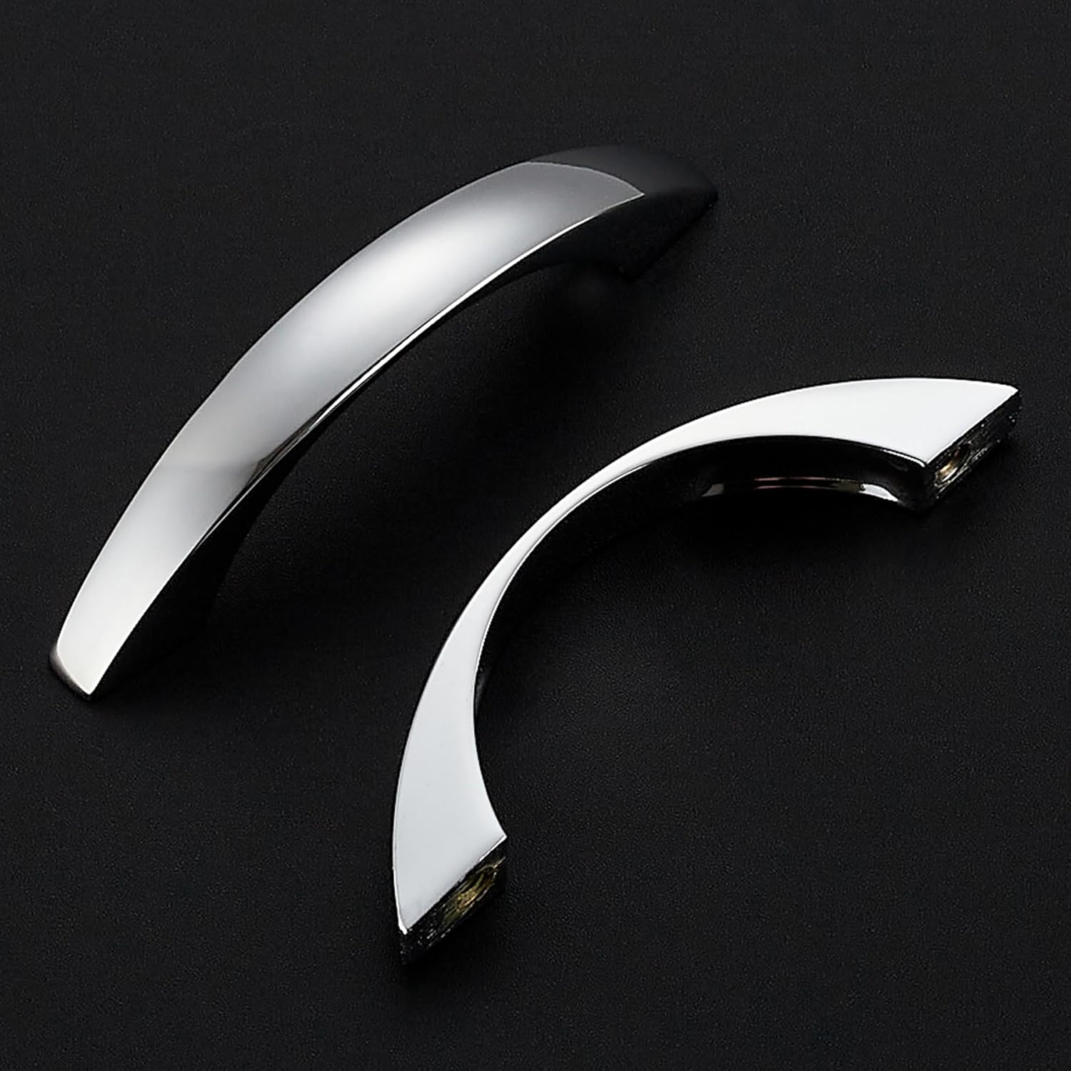 Ravinte 10 Pack Cabinet Pulls - 3 Inch Polished Chrome Curved Drawer Pulls for Kitchen Cupboard and Dresser Drawer Cabinet Hardware - Comes with Screwdriver