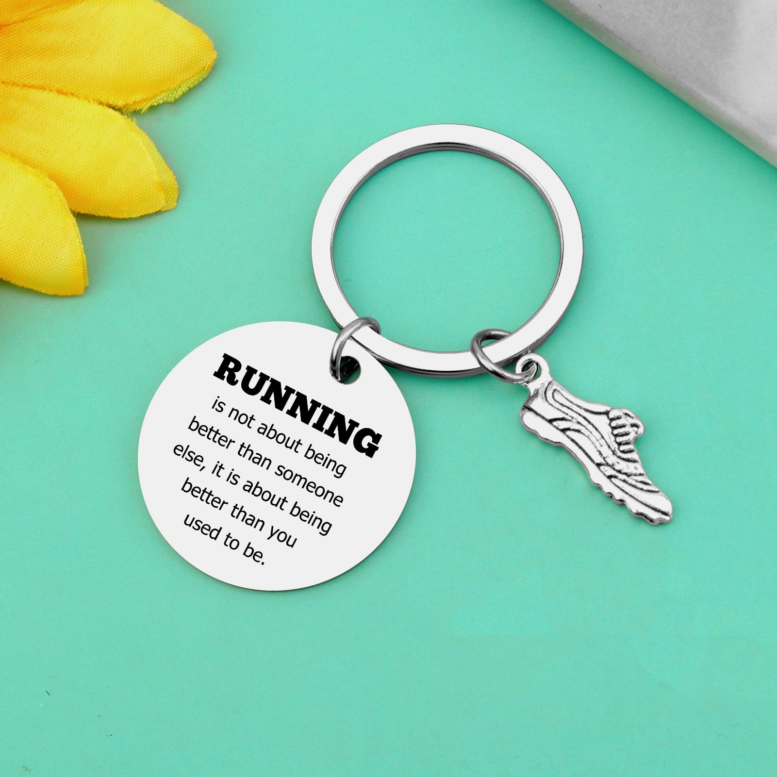 Running Gifts Running Gift for Women Men Keychain Gift for Runner Running Gift for Runners Women Running Gift Idea Running Lover Gifts Friend Sister Graduation Mothers Day Christmas Birthday Gift