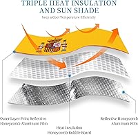 Vista 5 de Parasol plegable para parabrisas de coche con bandera de España, bloquea el calor y los rayos UV