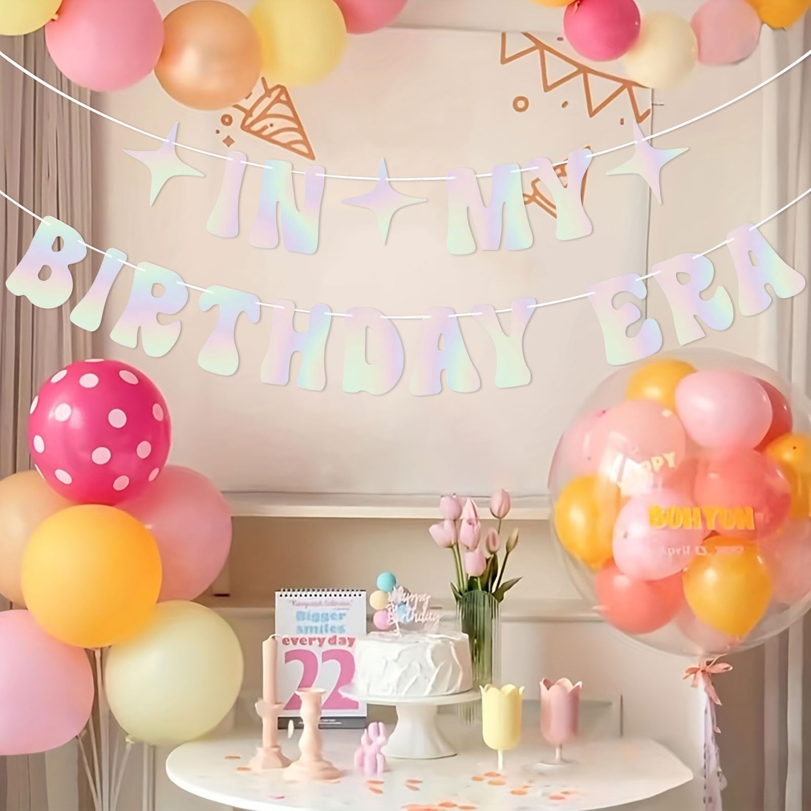 DYANG Toile De Fond Rose Or « Happy Birthday » Avec Fleur Et Perles  Pailletées Pour Photographie Fille Femme, Fête D'anniversaire, Prénatale,  Bannière Décoration Photo (2,1 X 1,5 M, image size:1600x1600