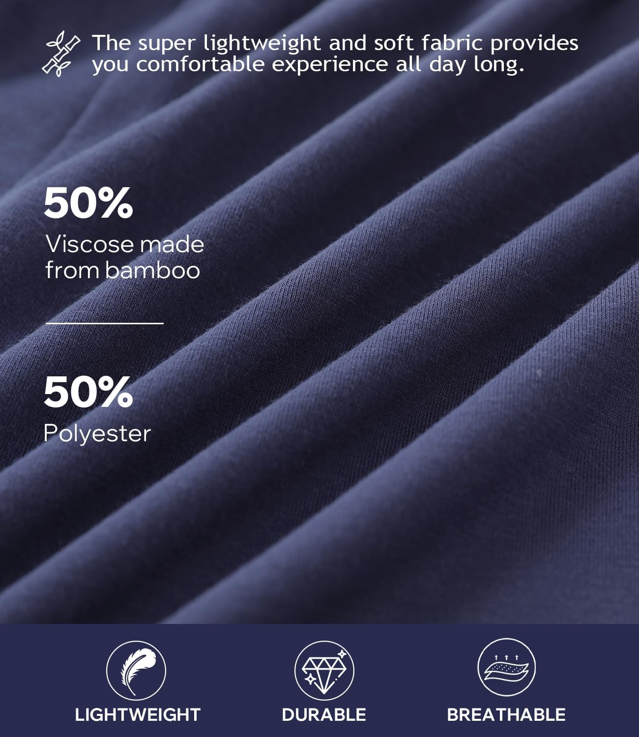 BAMBOO COOL Mens Boxers Durable Comfortable Boxer Shorts for Men Loose Ultra-Soft Men's Underwear (3 or 5 Pack) - Image 4