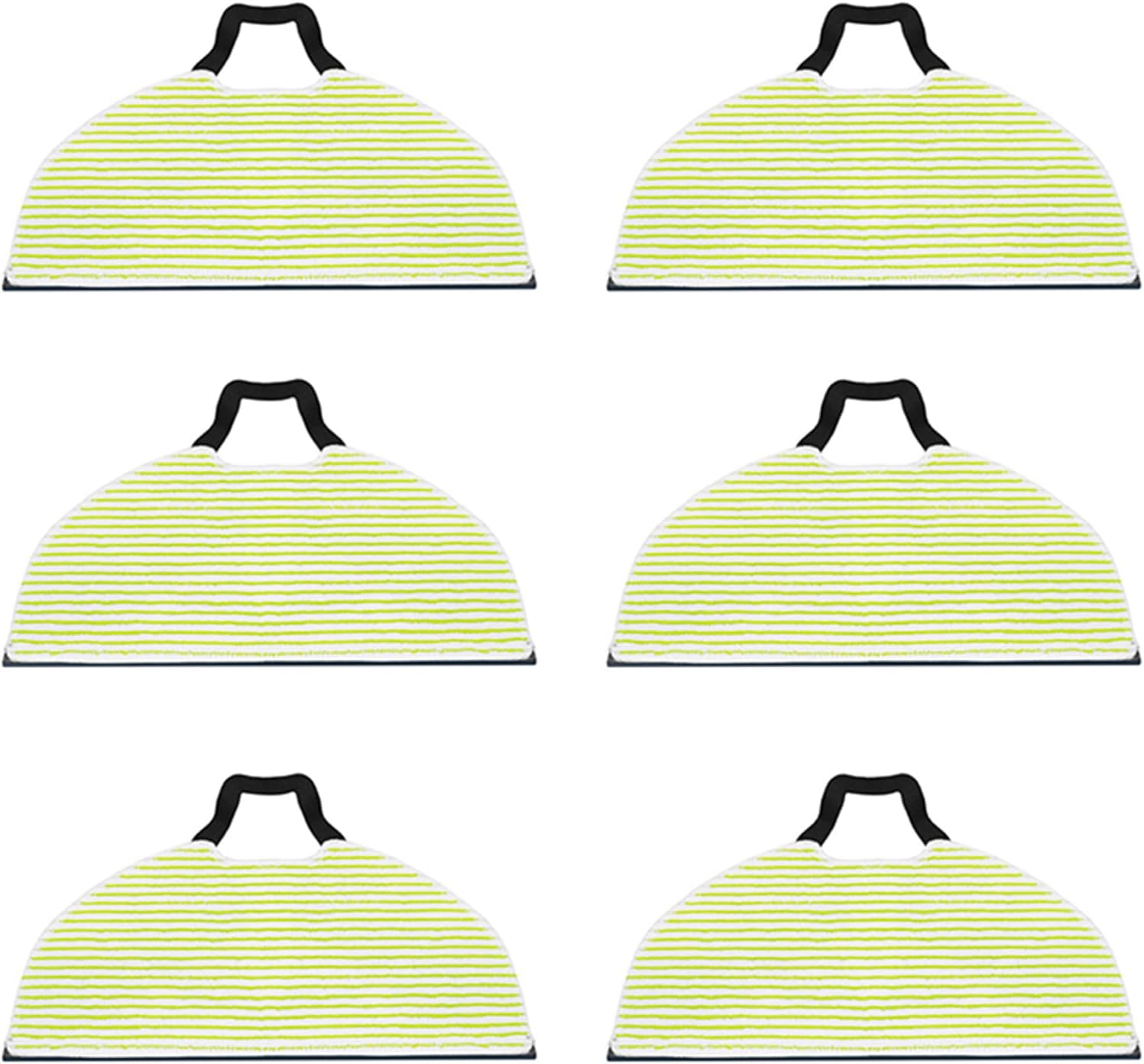 6 Pack Steam Mop Replacement Pads Compatible with Shark RV2410 2610WD 2610WA/WFUS Sweeper Robot, Washable Microfiber Soft Pads 184x304mm