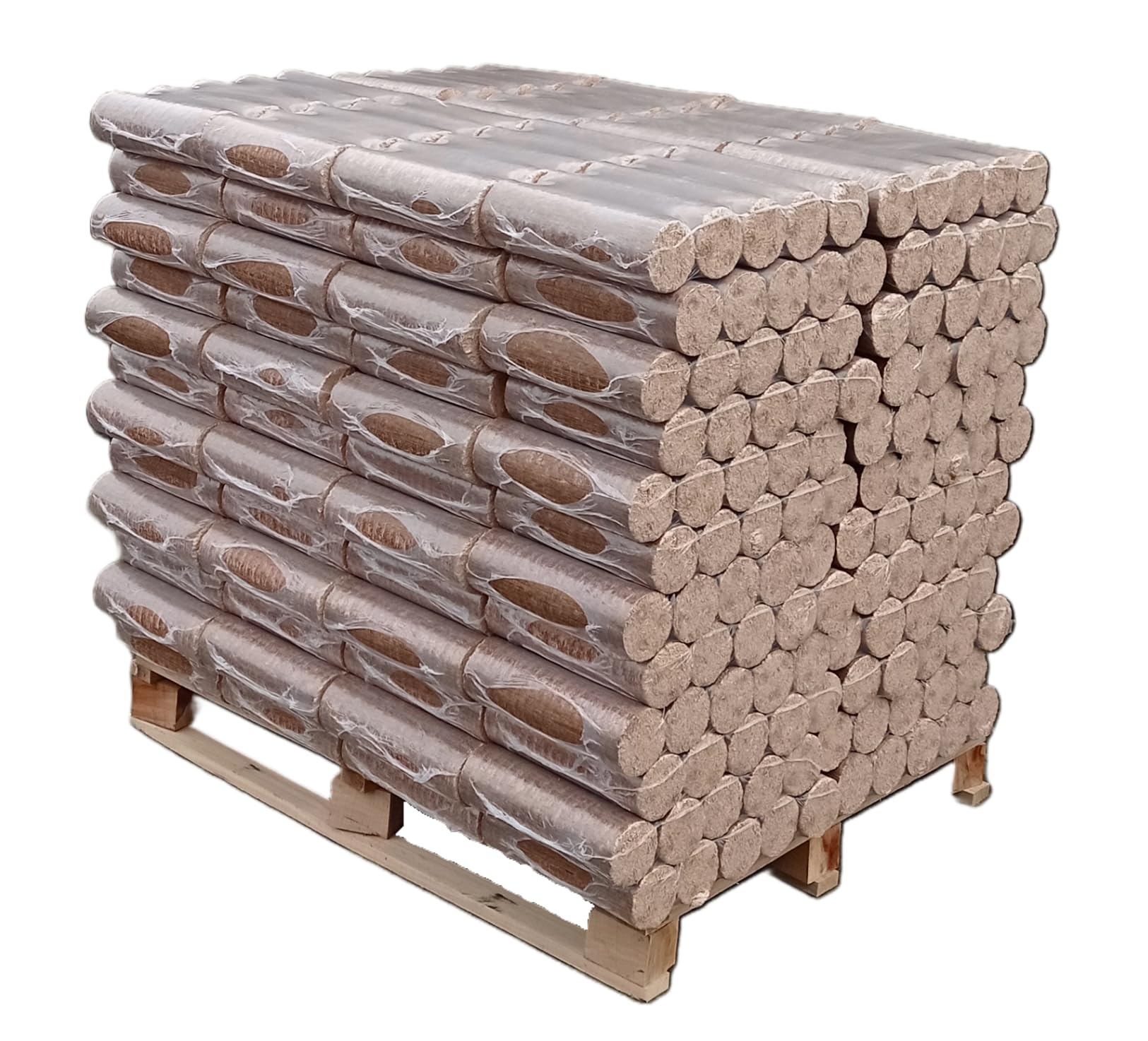 Hartholzbrikett Holzbriketts Nestro Nielsen BUCHE rund 960 kg Palette 96 x 10 kg