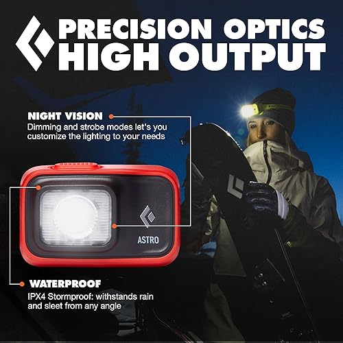 Miniatura 4 de BLACK DIAMOND Astro 300 Linterna Frontal  300 Lúmenes de Brillo  Funciona con 3 Pilas AAA (Incluidas)  Compacta y Ligera  Octane