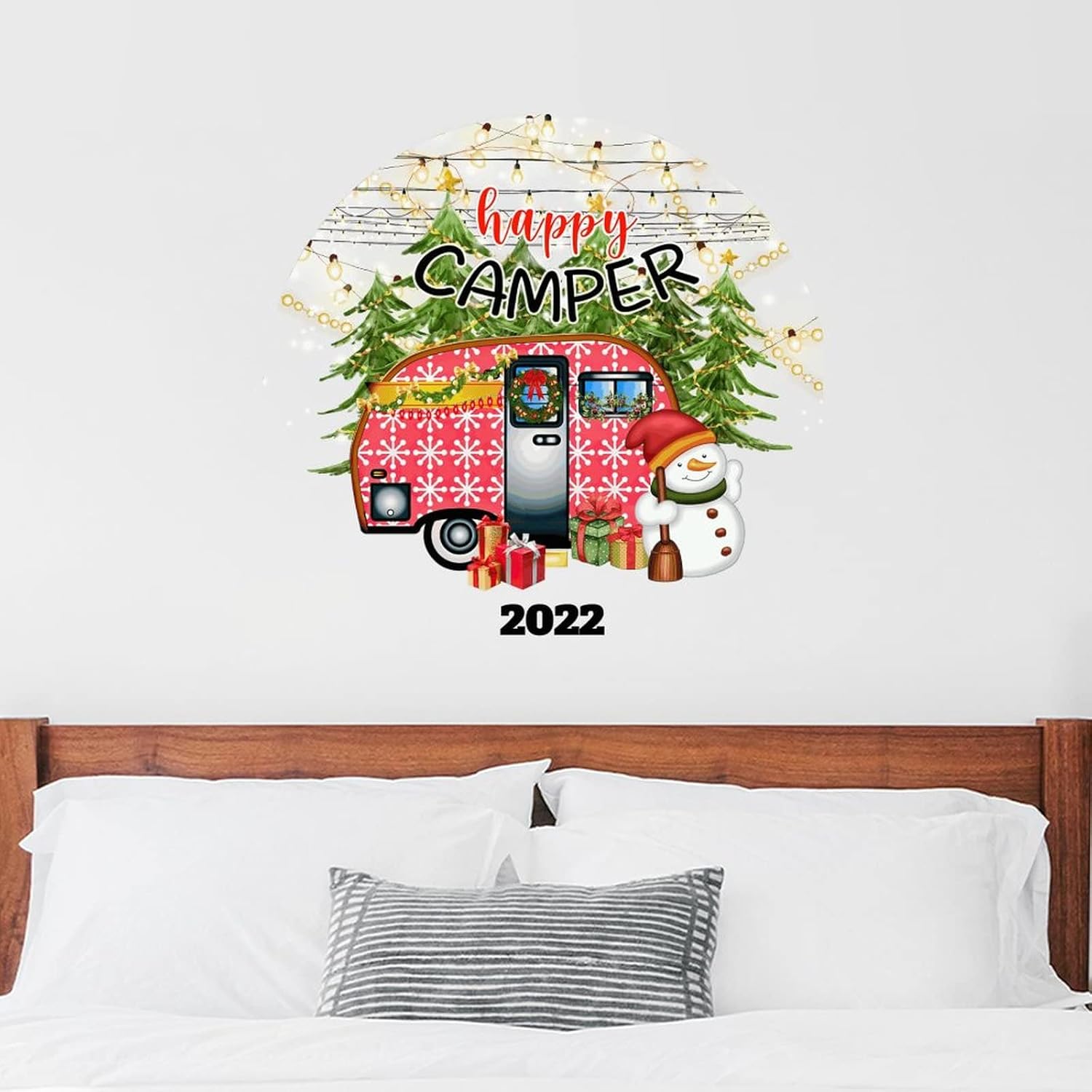 Wall Decal Christmas Camper Peel and Stick Wall Decals Perfect for Housewarming