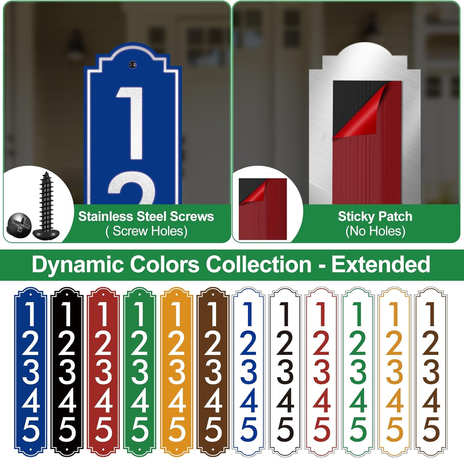 Custom Reflective Address Sign - House Address Plaque,House Numbers for Outside,Mailbox Numbers for Outside Clear 911 Visibility No Fade UV Protective 15'' x 3''