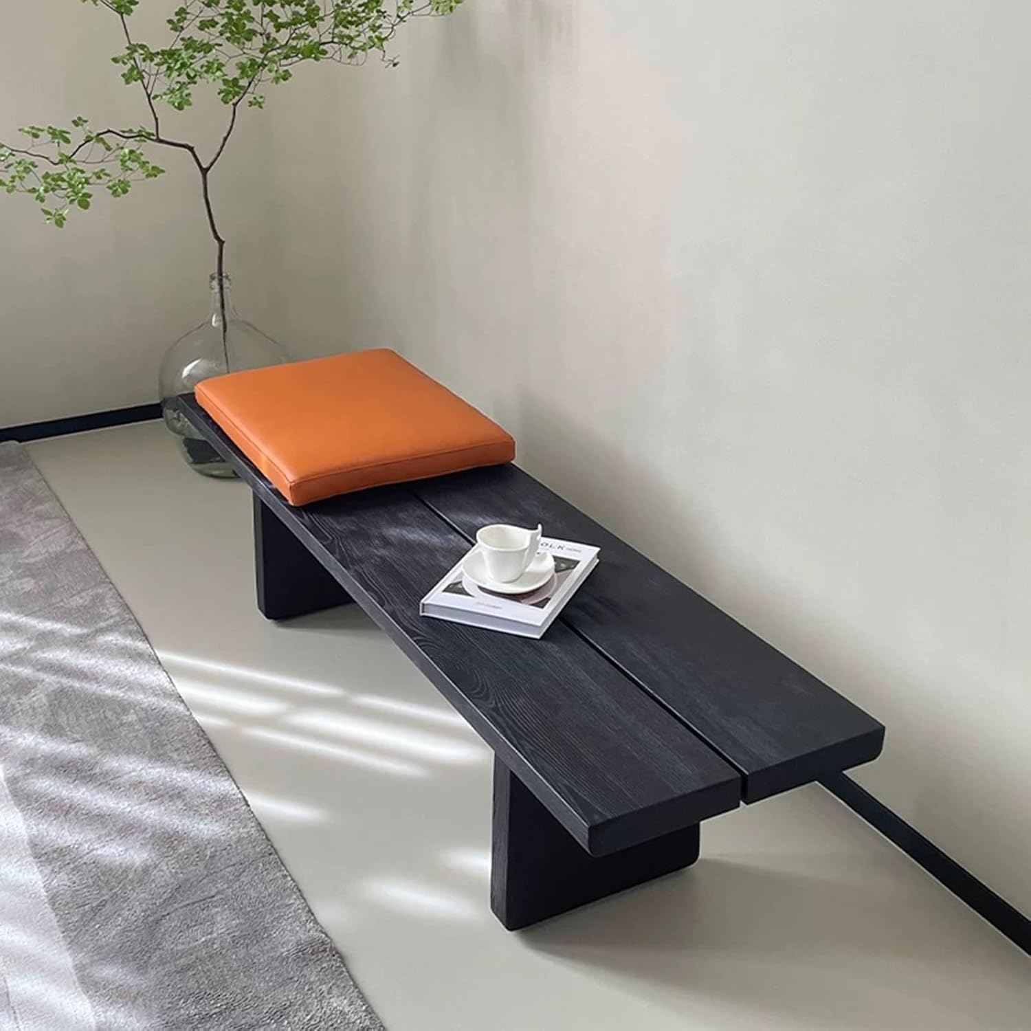 HARELA Wooden Entryway Bench, Farmhouse Wooden Dining Bench, Style Wooden Dining Bench for Indoor Use, for Home Kitchen Dining Living Room Entryway Restaurant(140cm/55.1in)