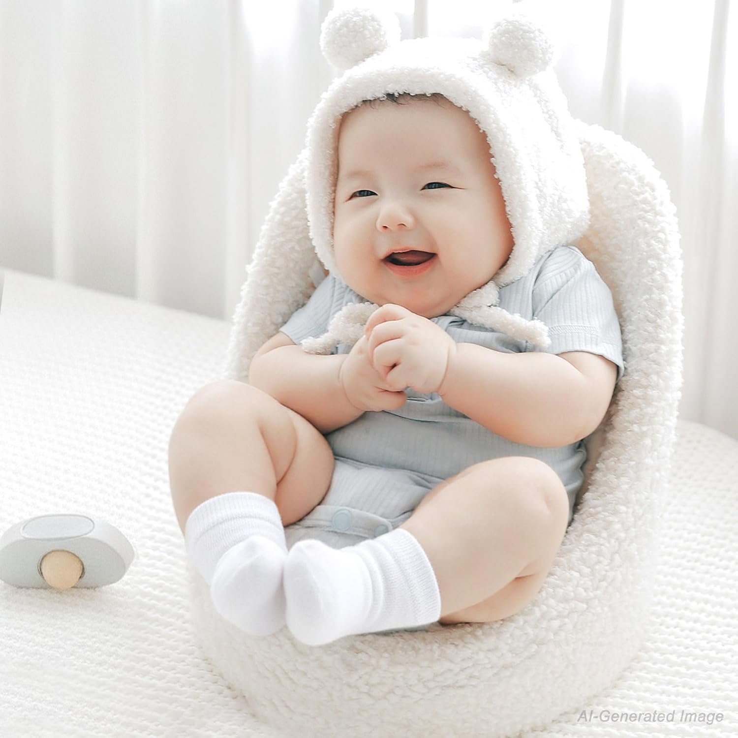 Baby Socks Infant White Crew Socks Baby Girls Soft Newborn Dress Sock Boys Baptism 0-12 Months 10 Pack