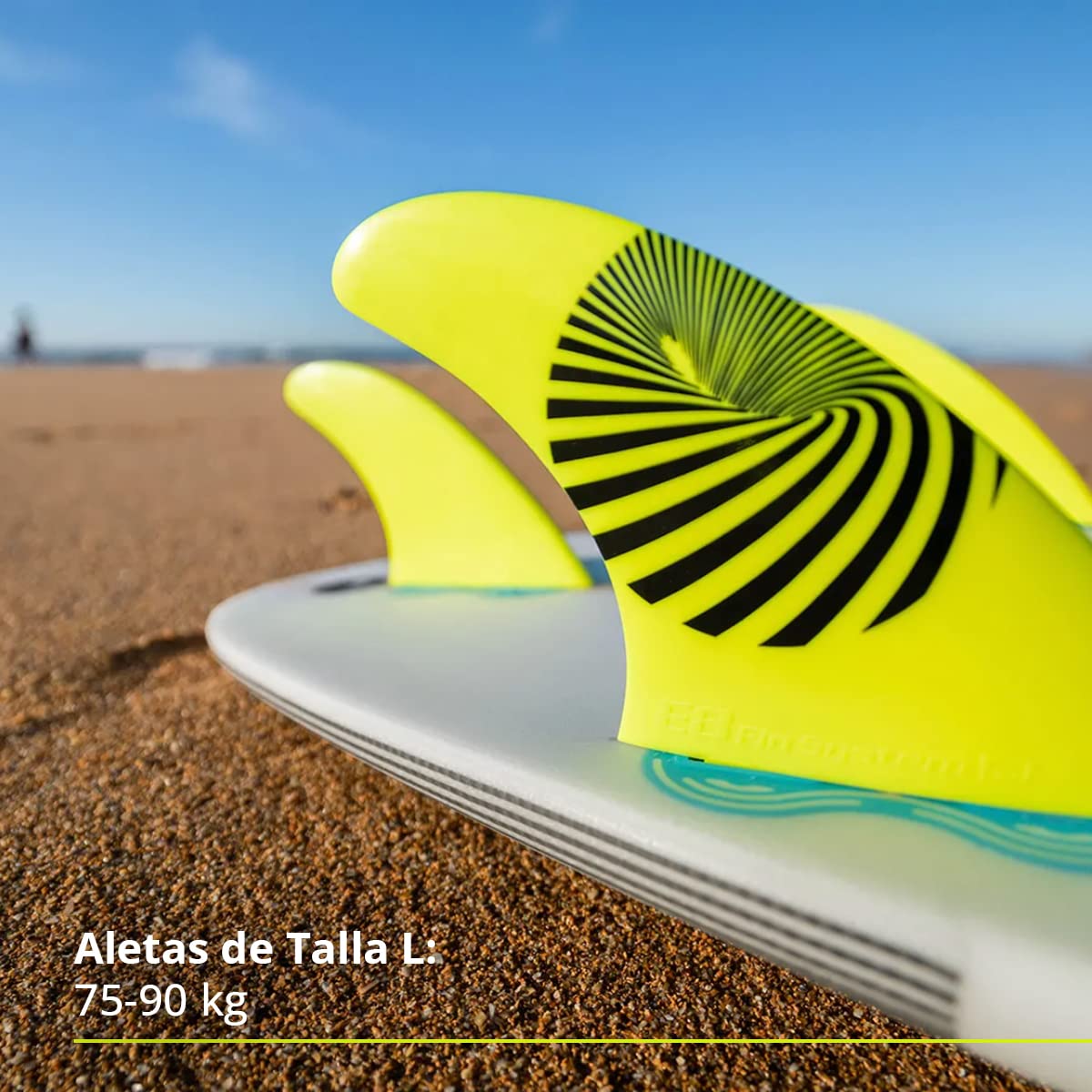QUILLAS Surf de Fibra de Vidrio FCS Compatibles Pack Ecológico Talla: A1 | L 75-90 Kg.
