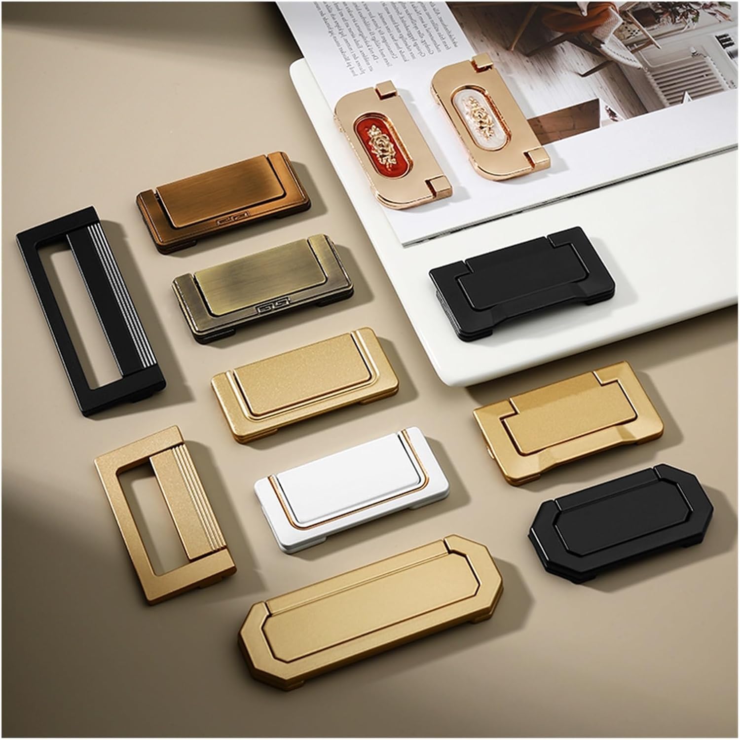 2 個シンプルなフラット隠しバックル引き出しキャビネットハンドル目に見えないフラットマウントガセット家具ハードウェアアルミニウム ( 目隠し キャビネット／目隠し収納 | salut!(サリュ)ライフスタイル | PAL CLOSET(パルクローゼット) - パルグループ公式ファッション  ...