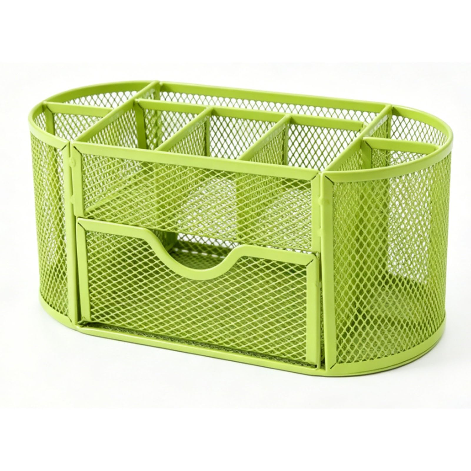 Cocoarm Portapenne Metallico 9 Scomparti con Cassetto, 8,66in (GREEN)