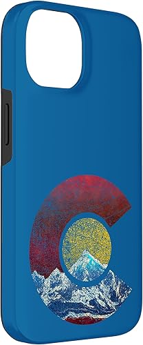 Miniatura 6 de Funda para iPhone 13 Colorado Flag Themed Mountain Scene