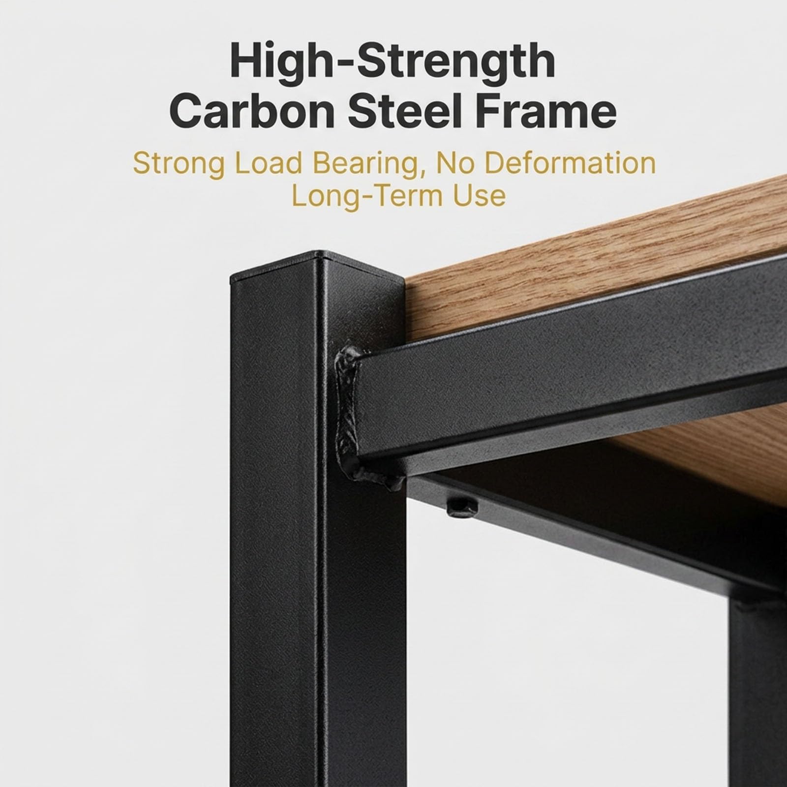 Audio Rack, Heavy Duty 1-4 Tier Stereo Rack with Shock-Absorbing Feet, Metal Frame Wooden Shelf Open AV Stand for Home Theater & Game Console Storage(Black,23.6x18.8x14.7in)