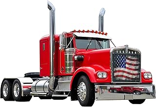 GrilleAdz Old Glory Mesh Bug Screen for Kenworth W900A (Bug Screen with Turnbuckle Install Kit)
