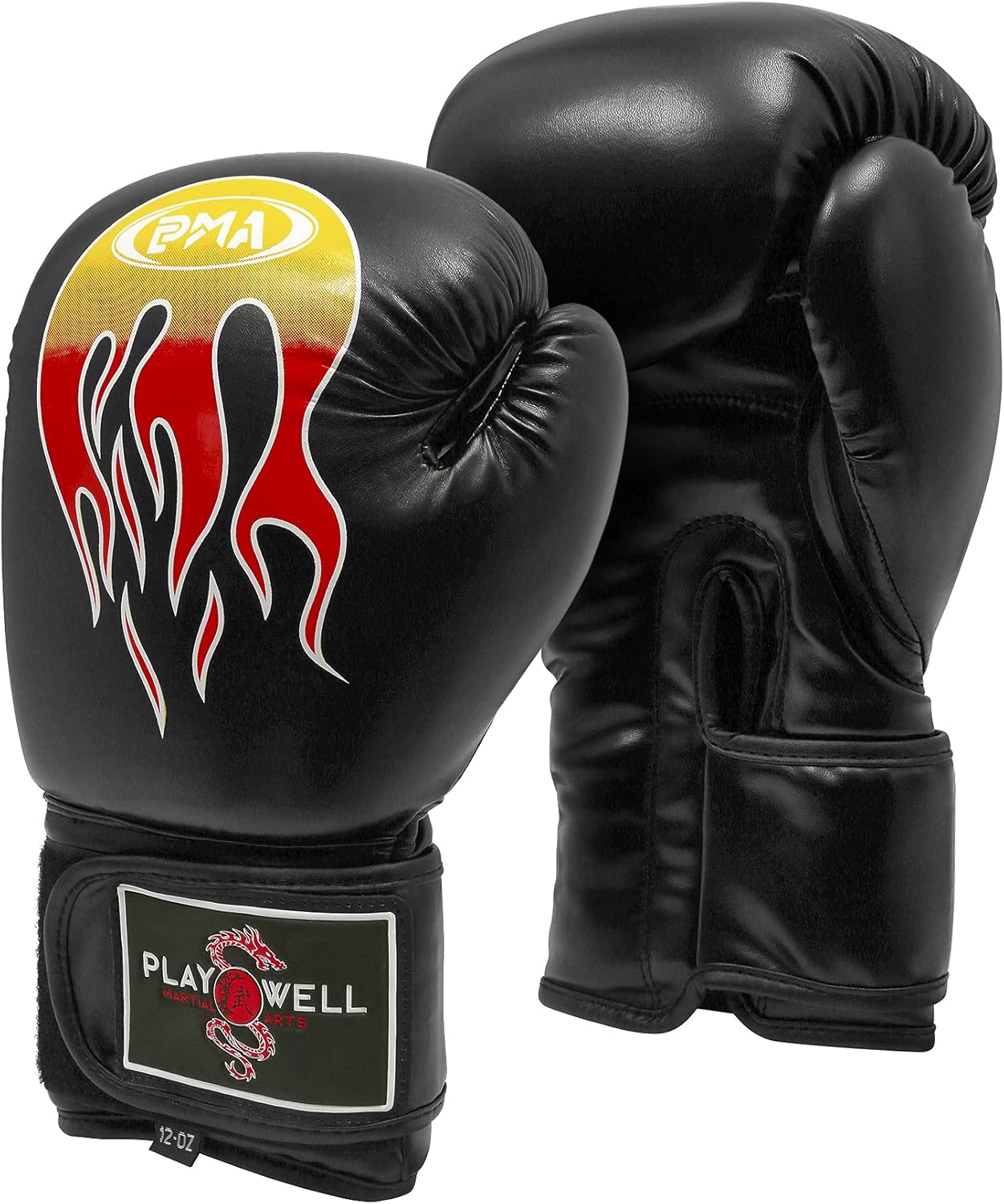 Boxing Black Pro Series Sparring Gloves Flames - New