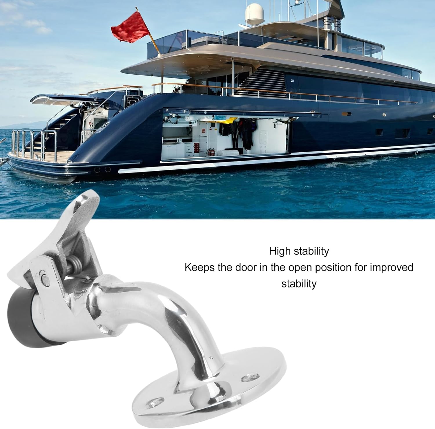 Boat Door Stop, Ship Door Stop, Door Stopper Catch Set Marine Grade 316 Stainless Steel 90° Door Holder for Boats Ships Yachts