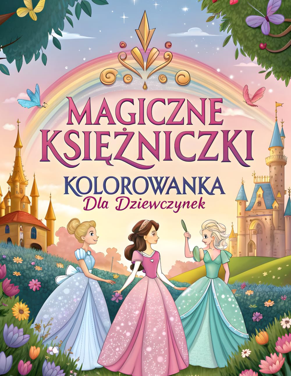 Magiczne Księżniczki: Kolorowanka dla Dziewczynek