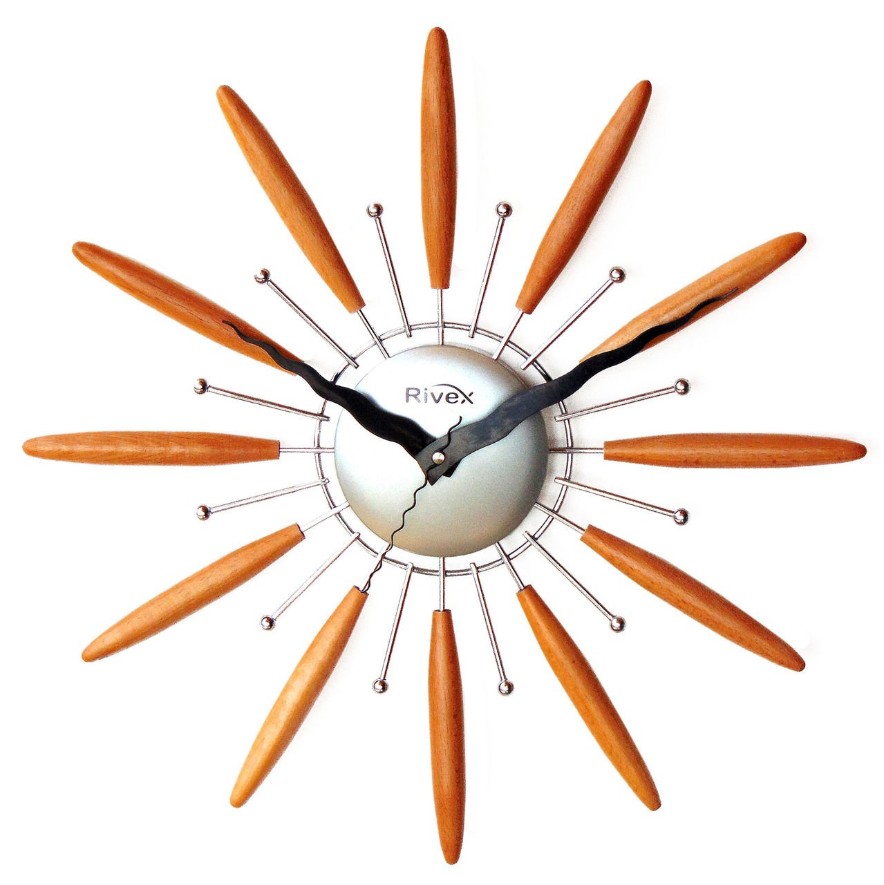 Rivex Wooden Wall Clock - (20X8X10, Beige)