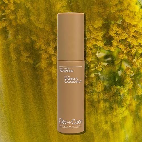 Miniatura 6 de Cleo & Coco - Champú seco natural en polvo - Para cuerpo y cabello - Para mujeres - Absorbe el olor y el sudor - Aceites esenciales y polvo de