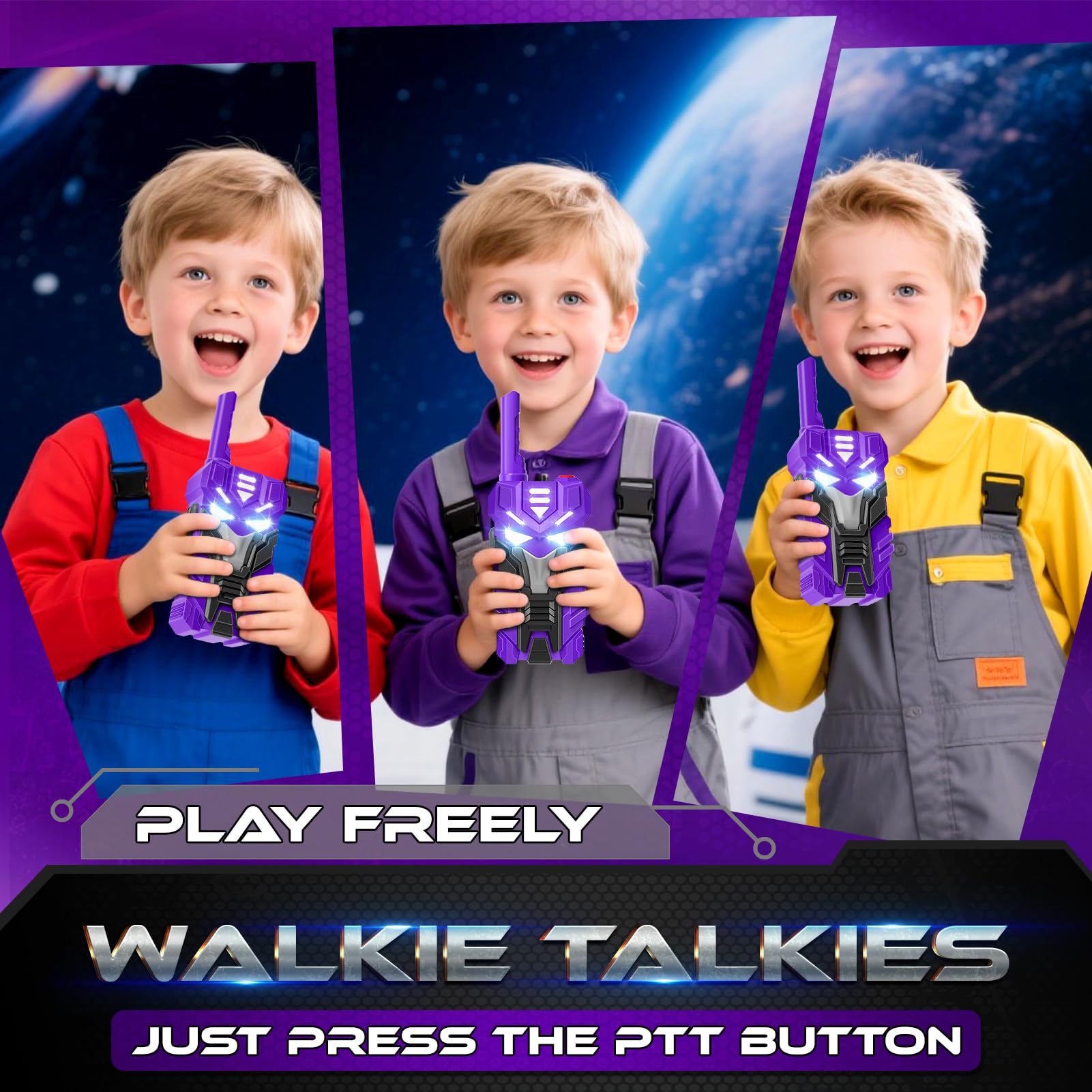 Purple Doomlord Walkie Talkies - Kids Transform Toys -7 Purple Doomlord Walkie Talkies - Kids Transform Toys -7