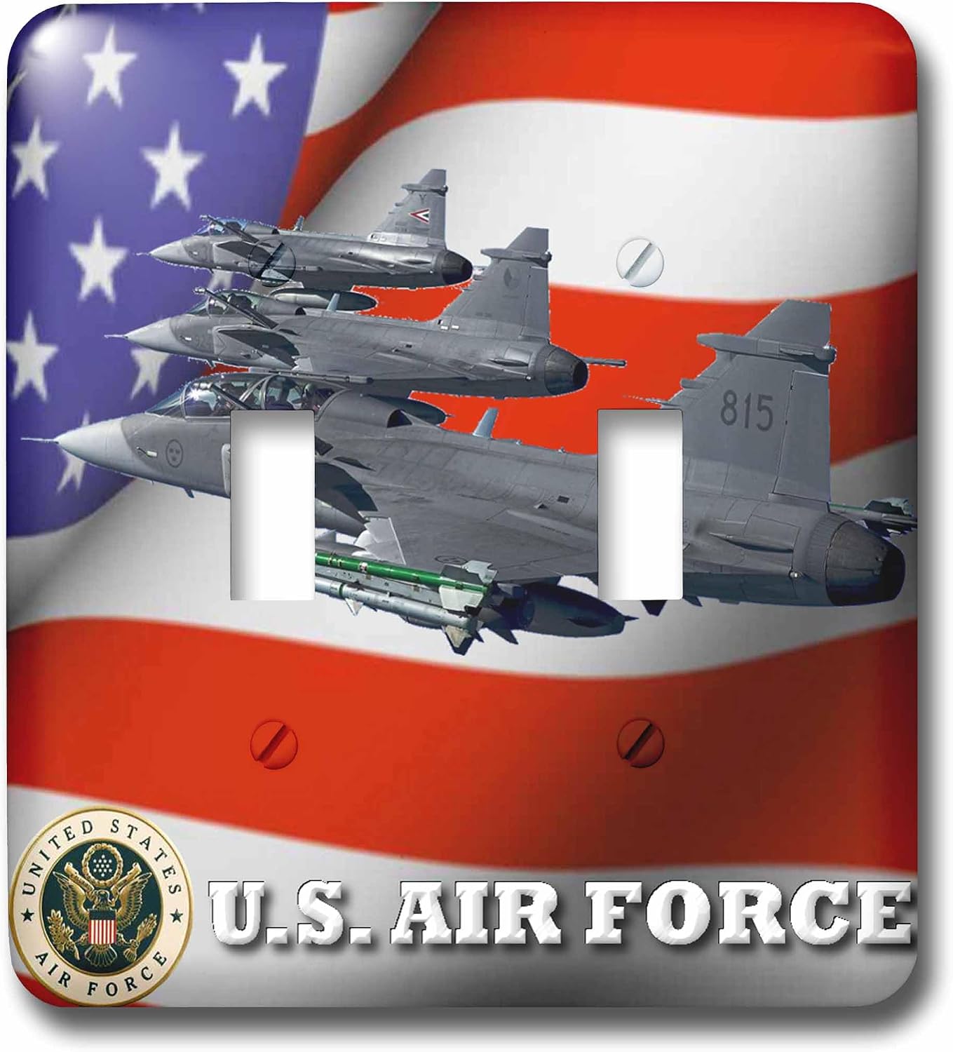 3dRose LLC lsp_61135_6 United States Air Force 2 Plug Outlet Cover