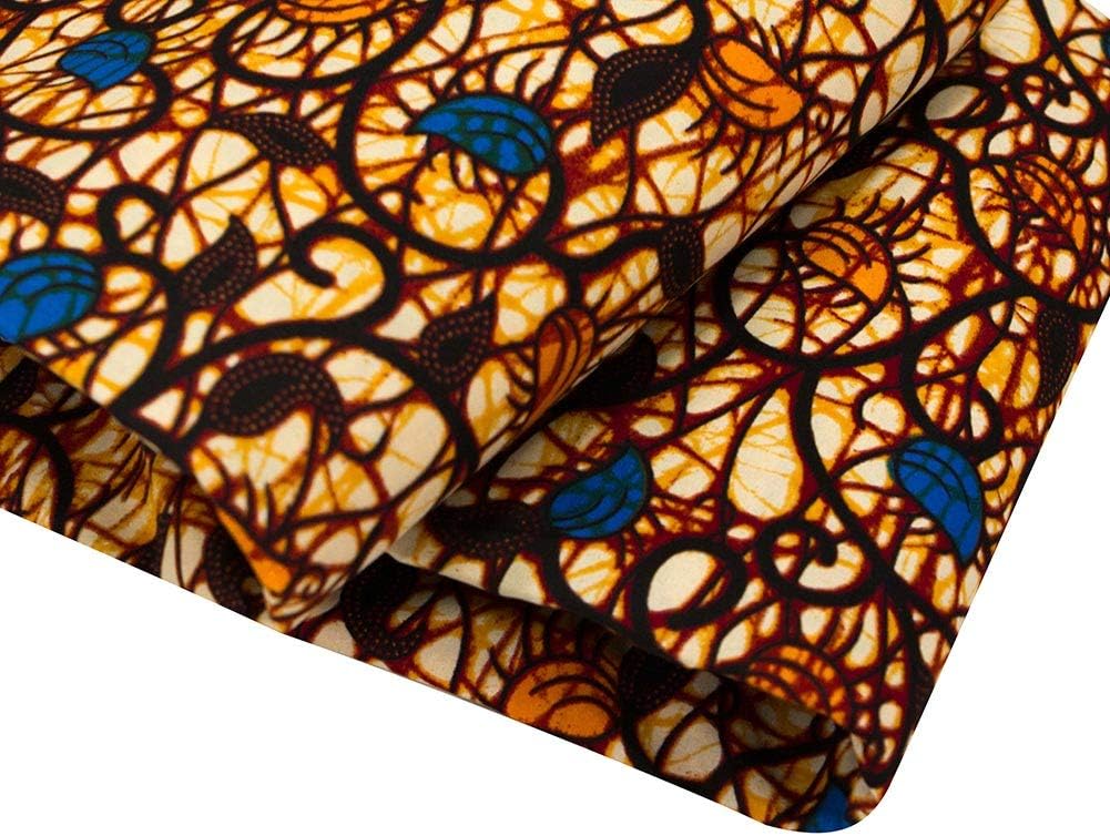 2020 Polyester Wax Prints Fabric Ankara Real Wax 6 Yards African Fabric for Party Dress FP6022