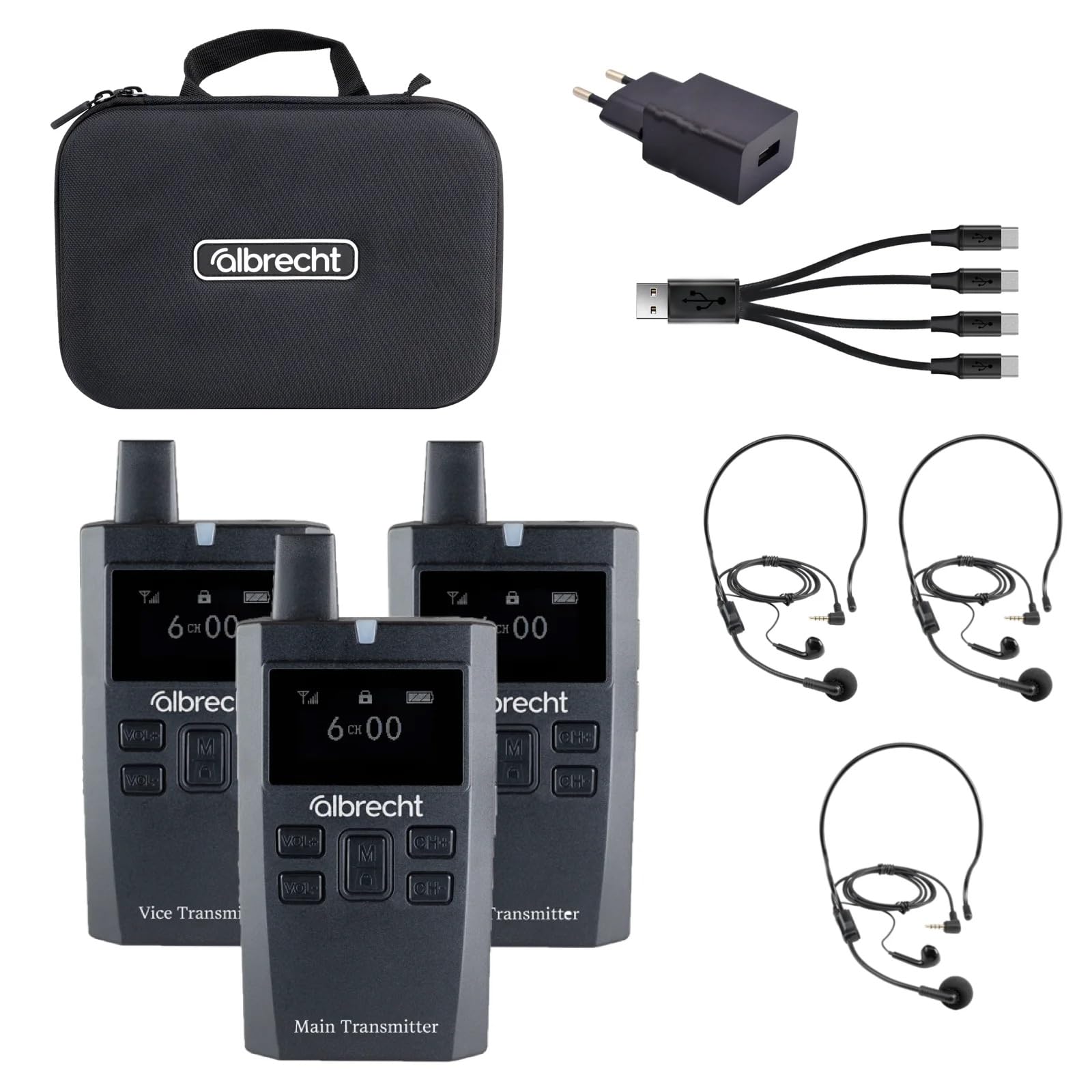 3er Set Albrecht Multicom 2" Funkgeräte