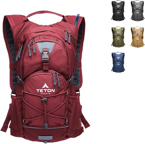 Miniatura 17 de Teton Oasis/Trailrunner Mochila de hidratación – Paquete de agua ligera con bolsa de 2L/3L para senderismo, correr, ciclismo, ciclismo – Tamaños