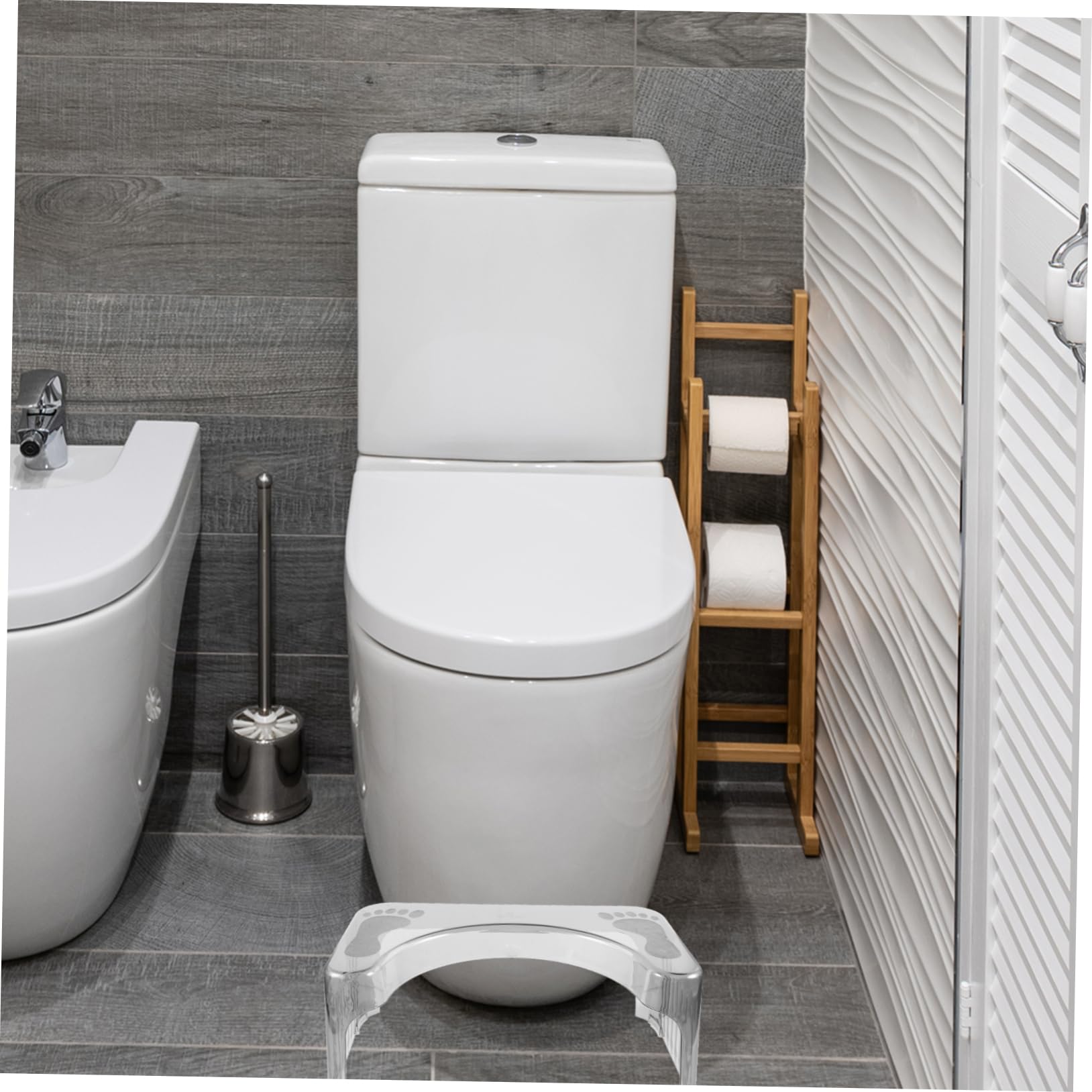 ERINGOGO Kinder Toilettenhocker Badezimmer Fußhocker aus Kunststoff rutschfest und Kippsicher für Zuhause und Bad als Toilettensitze für Kinder