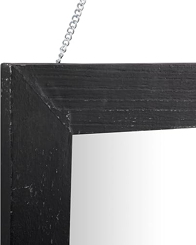 Miniatura 7 de EDGEWOOD Espejo de pared de 16 x 20 pulgadas, decorativo, rústico, con marco de madera maciza para granja, baño, tocador, sala de estar, dormitorio,