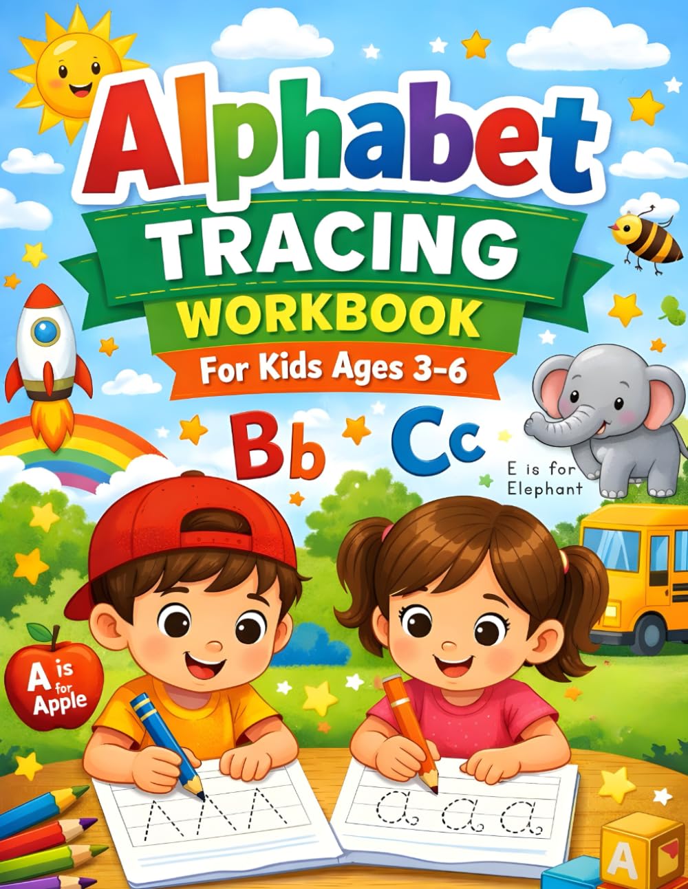 Alphabet Tracing Workbook for Kids Ages 3–6: Trace Uppercase & Lowercase Letters A–Z for Preschool & Kindergarten Handwriting Practice