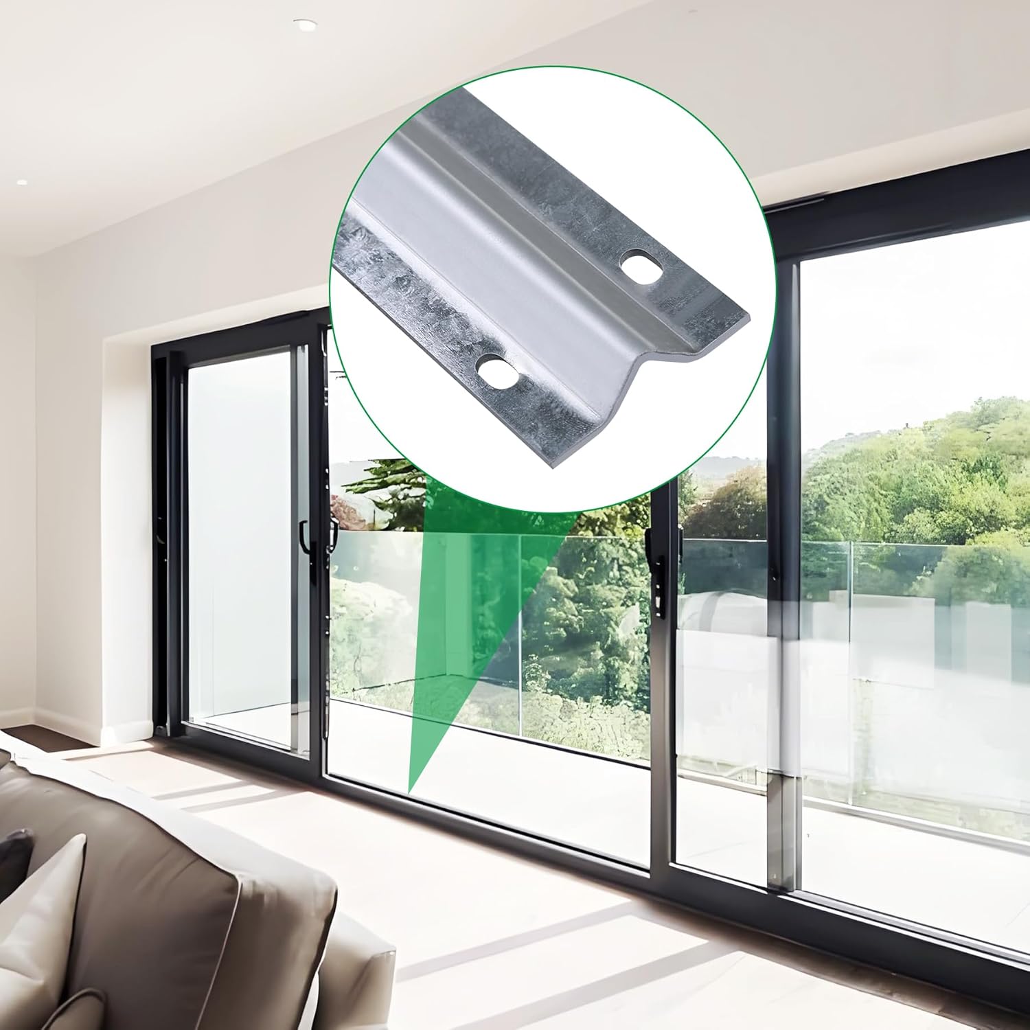 V Track for Sliding Door, 12FT Galvanized Inverted Track for Railing Track Door, Sliding Car Entry Door, Rolling Driveway Gate