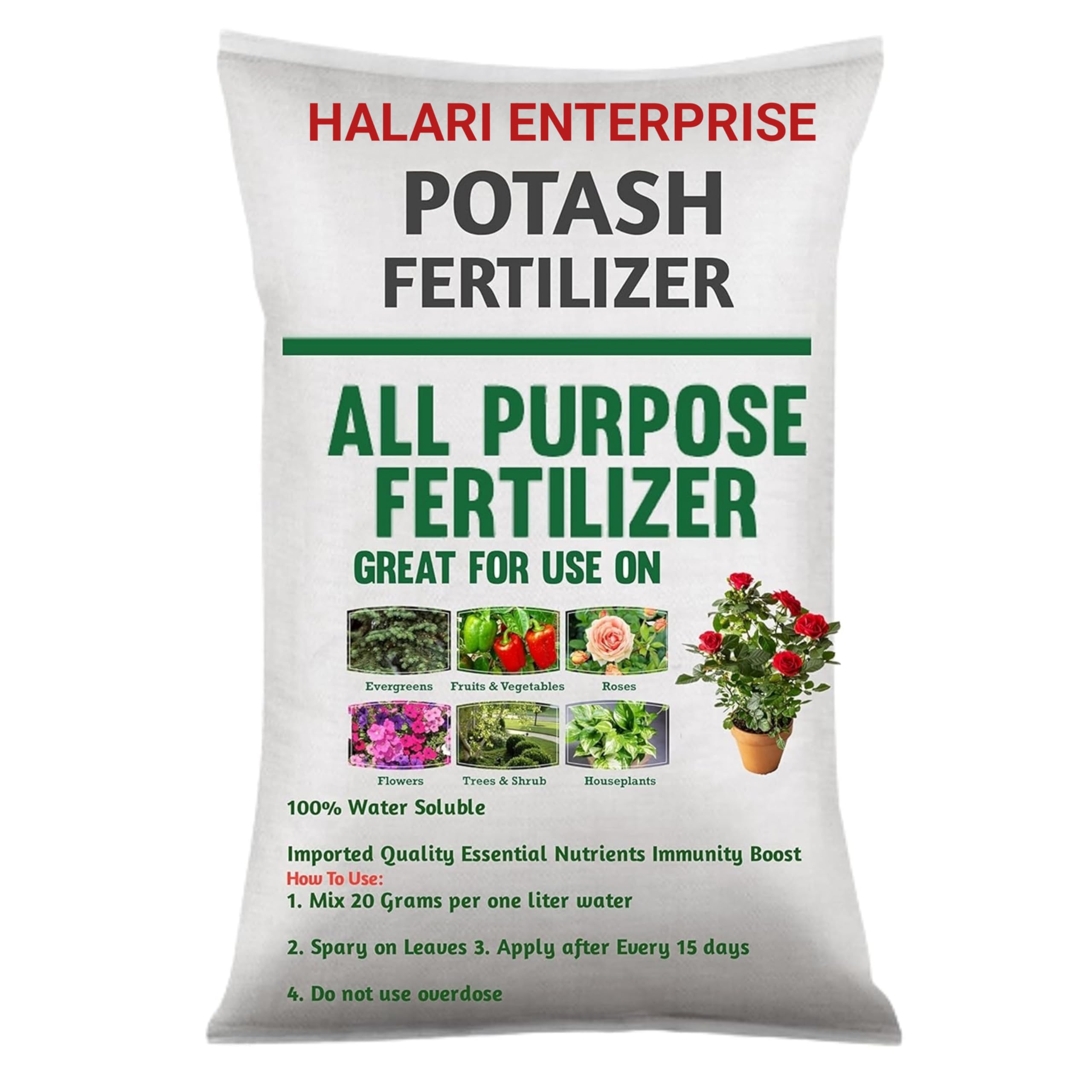 HALARI All Purpose Potash Plant Fertilizer For Plant Health, Plant Growth, (900 Grams Pack Of 2) (B0CTX1C9PW) Amazon Price History, Amazon Price Tracker