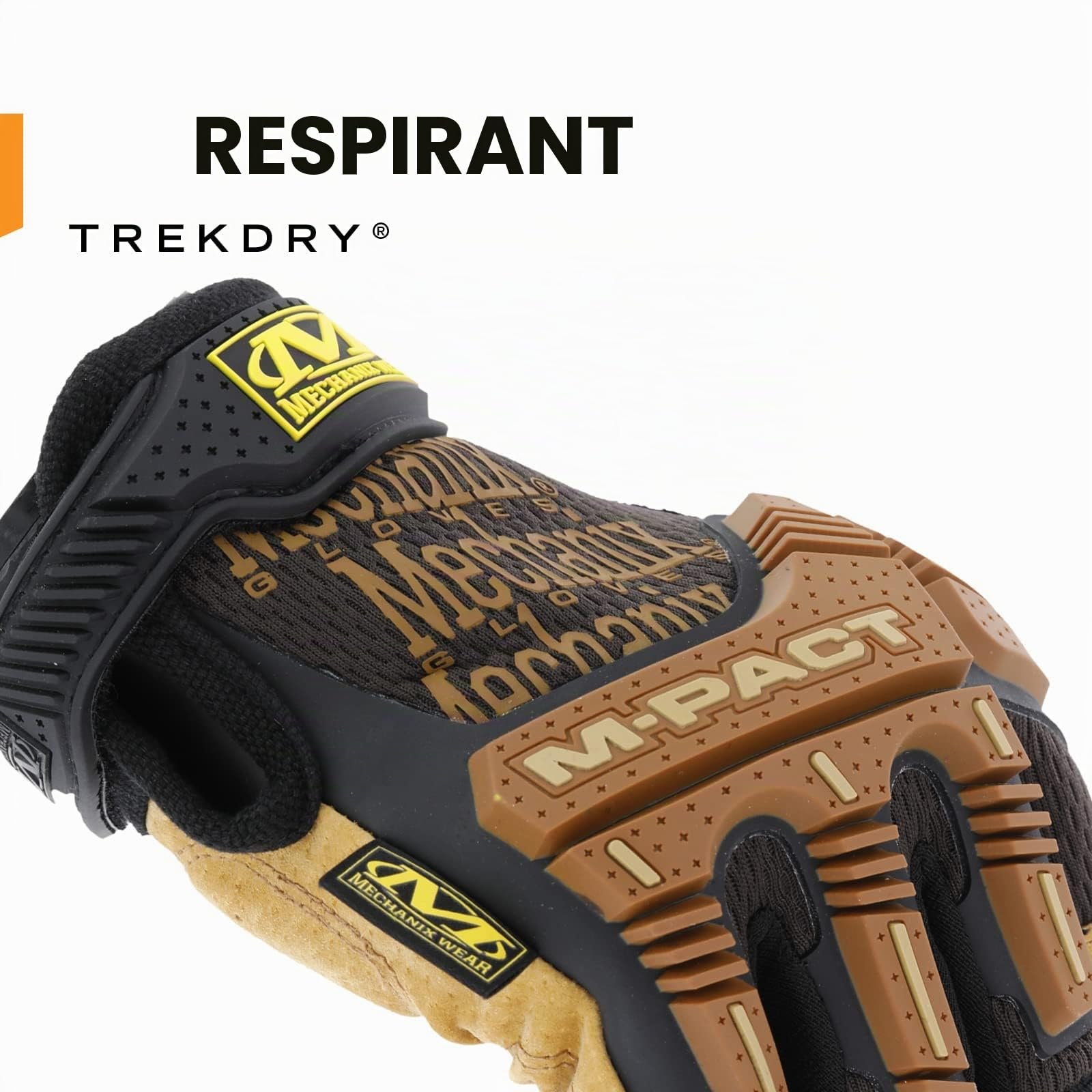 Mechanix Wear Leather M-Pact Framer Gants, (Medium, Marron/Noir)