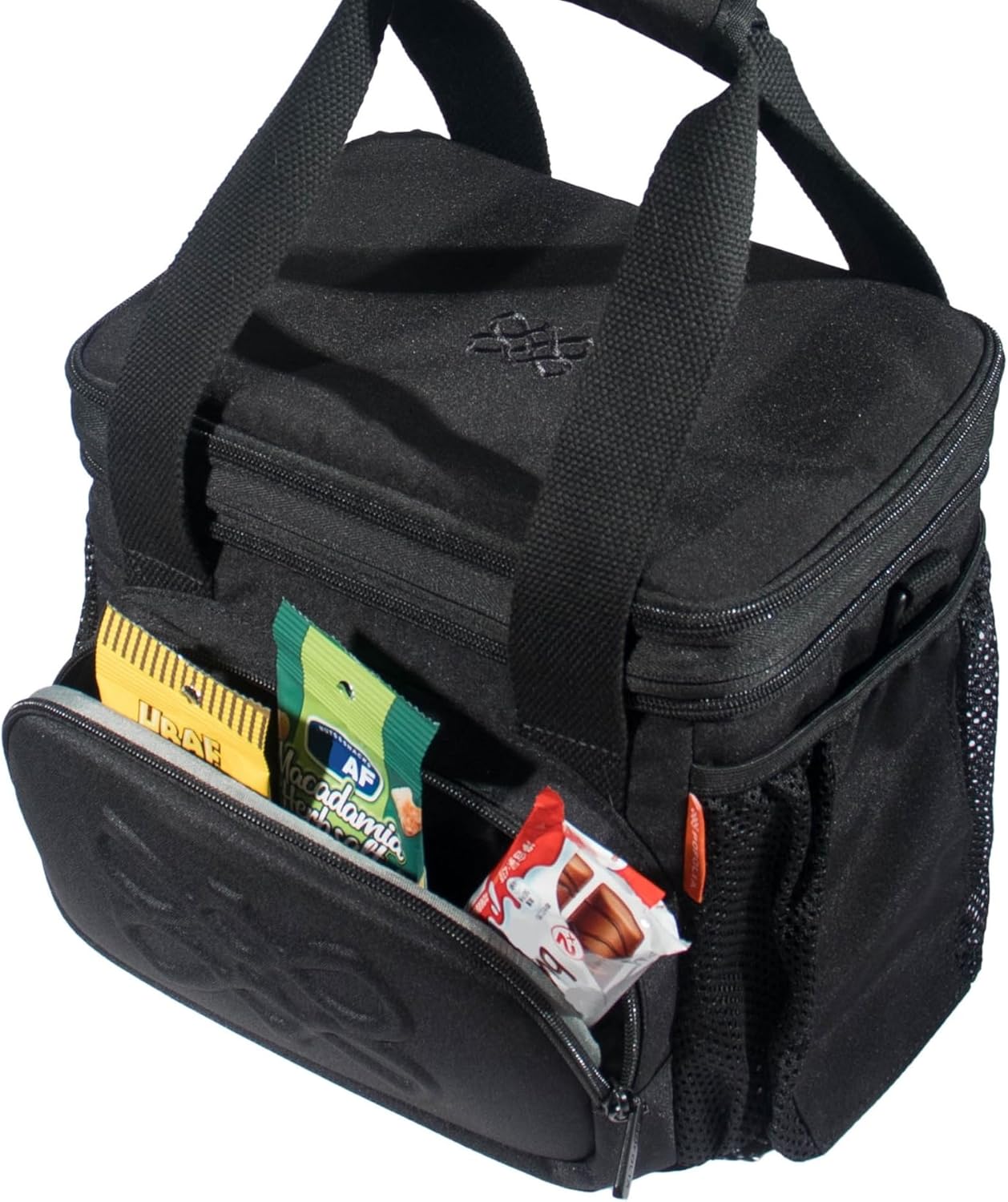 Dual Compartment Lunch Bag, 12L Insulated Leakproof Lunch Box, 13 Cans Capacity (Black)