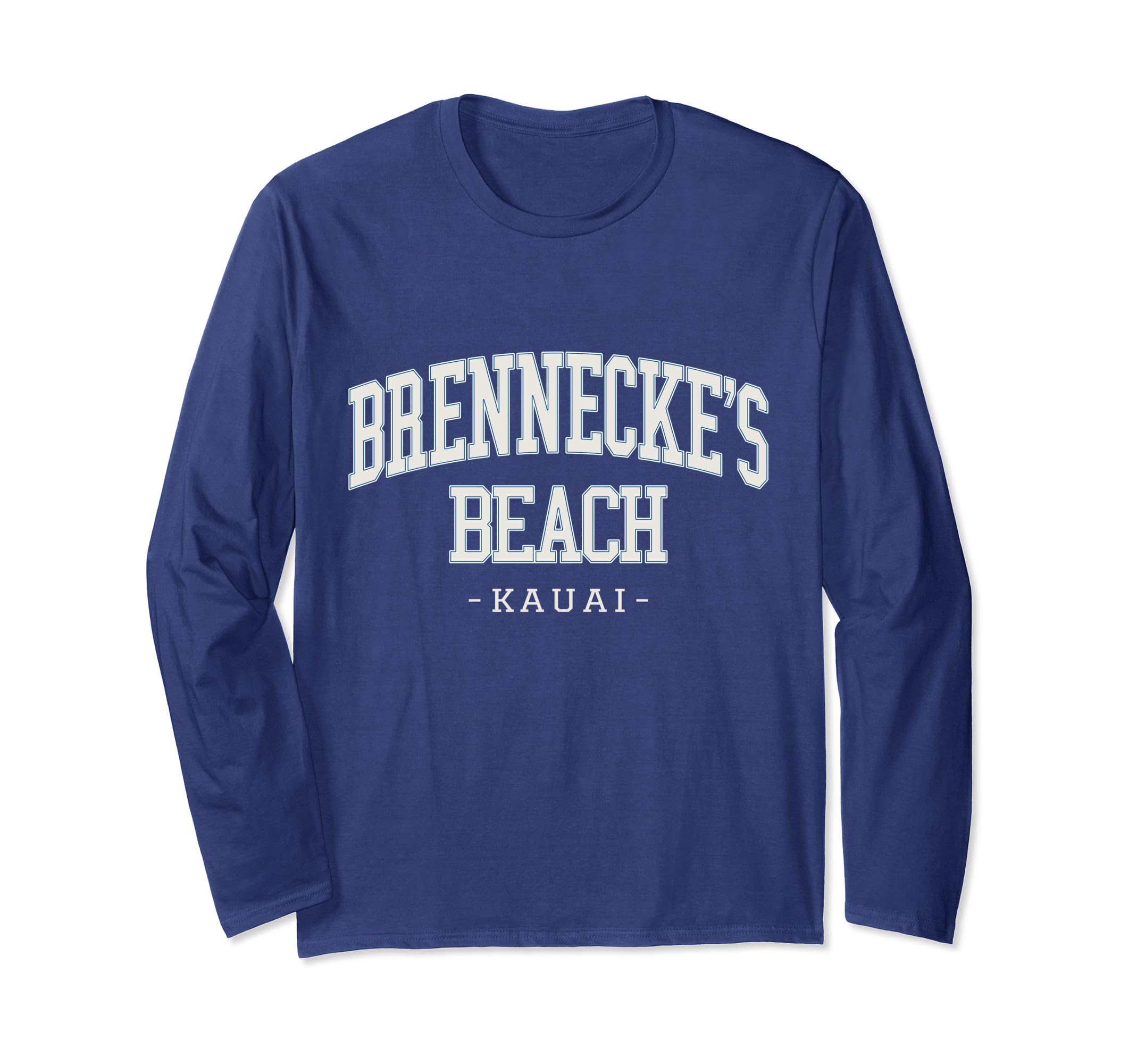 Hawaiian Island Beach Retro Souvenir Brennecke's Beach Kauai Long Sleeve T-Shirt
