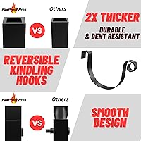 Vista 4 de Estantes para leña FireProof Pros con ganchos (Negro con cubierta)