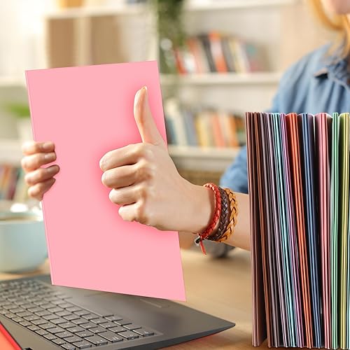 Miniatura 5 de Tatuo 48 carpetas de 2 bolsillos con puntas, carpetas de papel tamaño carta, carpetas de papel de 3 puntas con bolsillos y 1 ranura para tarjetas,