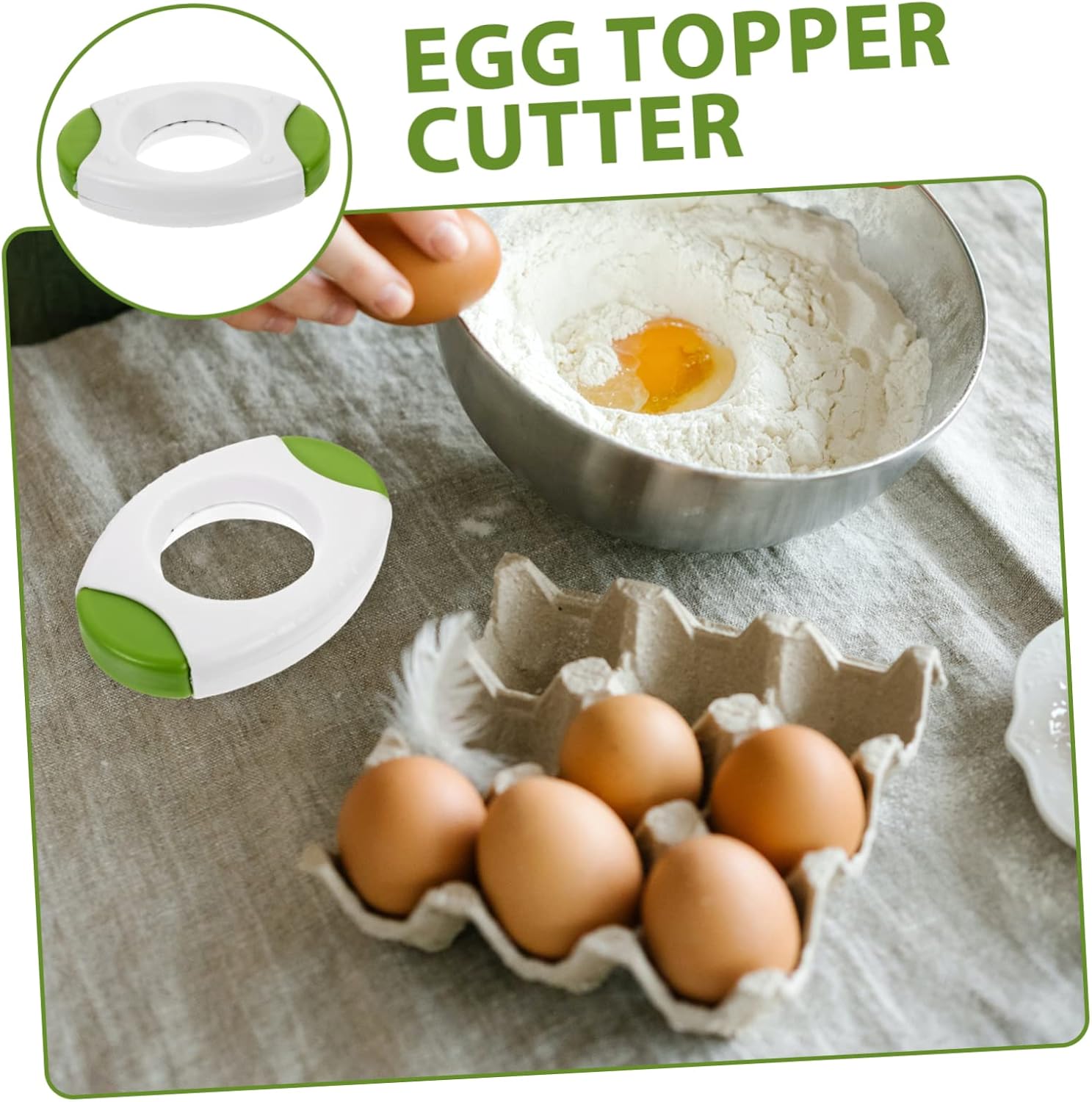 Garneck 2pcs Egg Cutter Opener Eggshell Separator Remover for Boiled Eggs Unique Design for Easy Opening Deviled Maker