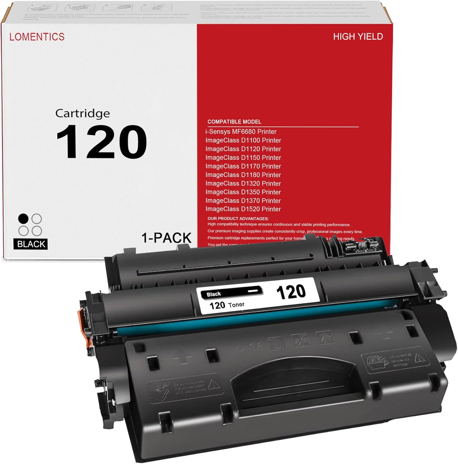 120 Toner Cartridge 1 Black 120 Toner Loment Compatible