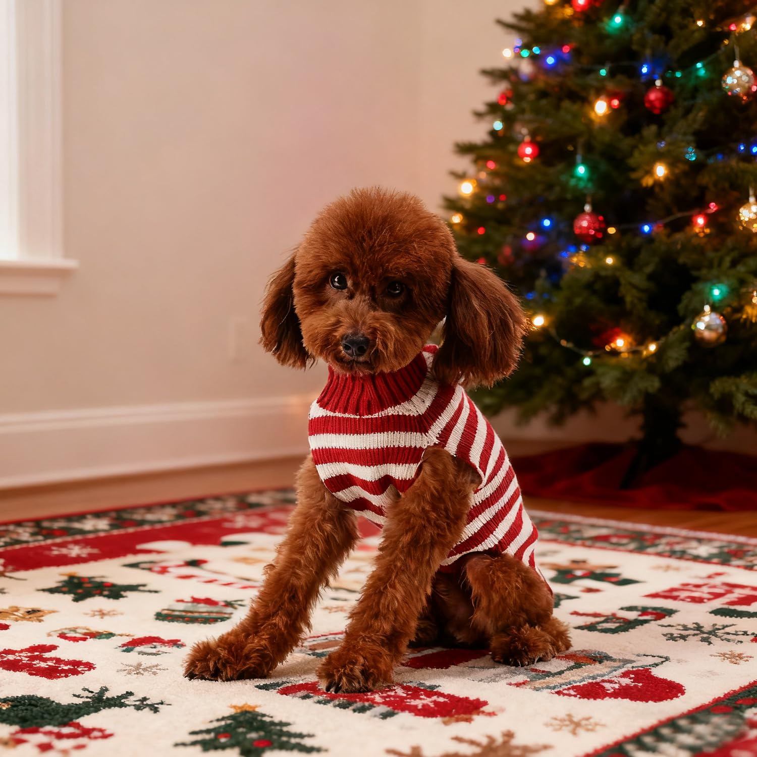 Christmas Dog Sweater Holiday Knitwear Warm Pet Clothes for Medium Large Dogs and Cats(M-1Pc), style 3 - Image 4
