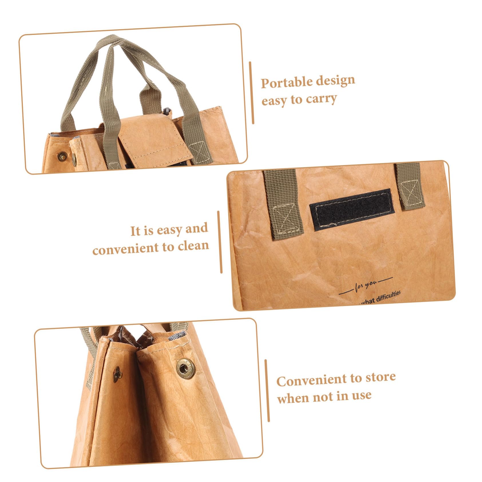 Zerodeko Caja De 4 Piezas Paquete De Hielo De Bolsa De Papel Bang Bolsas De Almuerzo De Papel para Niños Obrero Bolsa De Papel Bento Espesar Oficina Papel Kraft Especial Caja De Almacenaje