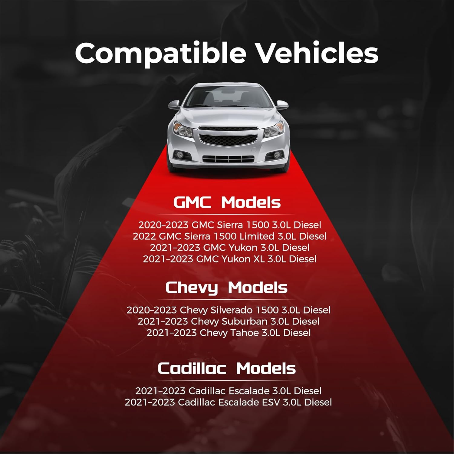 3.0L Duramax Filter Kit - Fuel Oil Cabin Air Filters - Compatible with 2020-2023 GMC Sierra Chevy Silverado 1500 Yukon XL Suburban Tahoe - Replaces TP1015 PF66 13508023