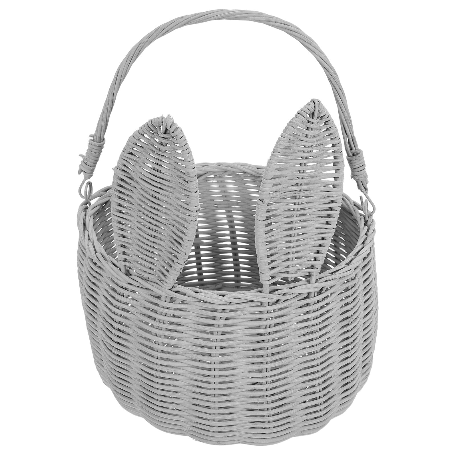 Artibetter Geflochtener Korb in Hasenohrenform aus Rattan Osterkorb für Blumenarrangements Aufbewahrungskorb für Spielzeug und Snacks Geeignet für Ostern Halloween und Thanksgiving