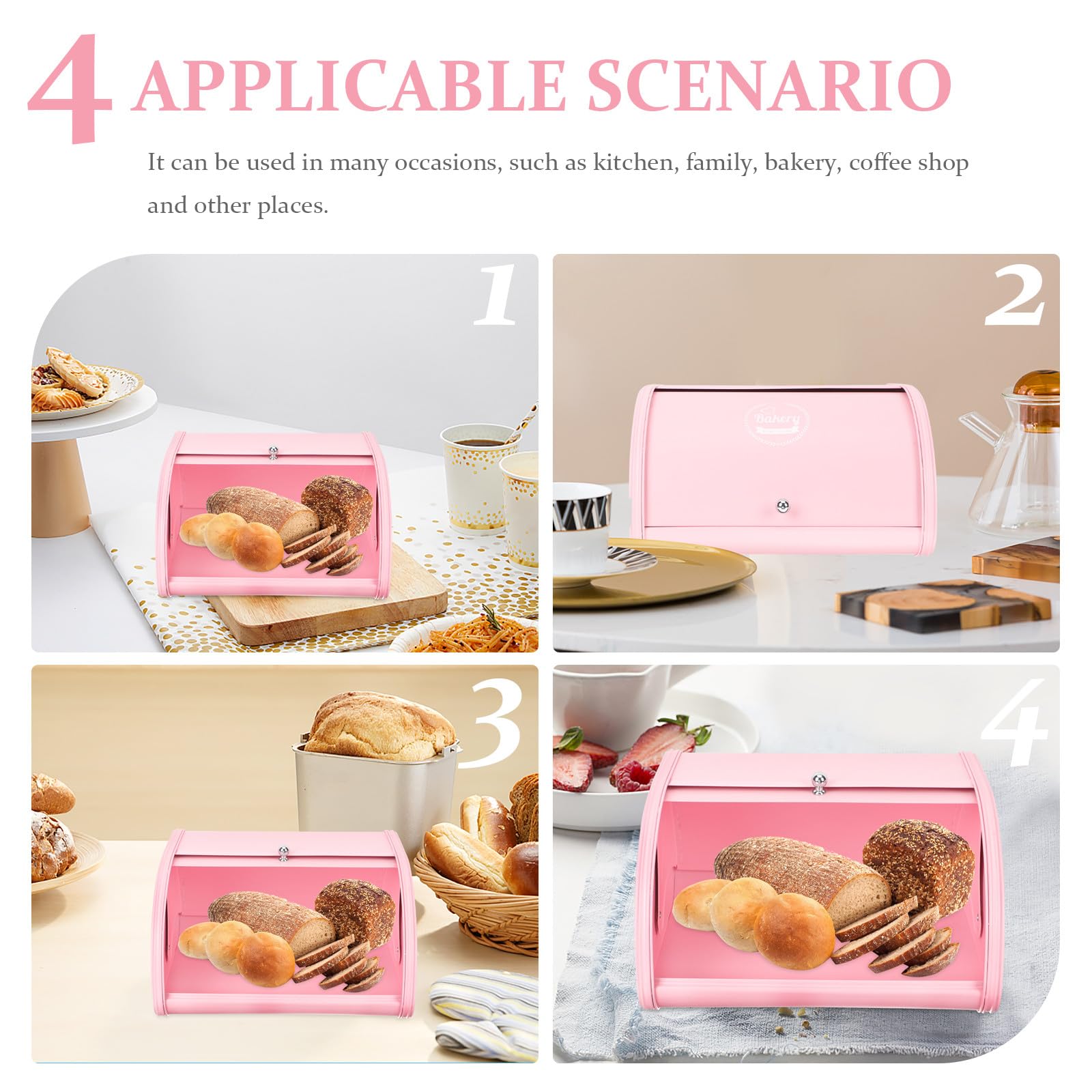 PACKOVE Kleiner Aufbewahrungsbox aus Edelstahl mit Abgerundeten Glatten Kanten Wiederverwendbare Toastertasche in Rosa für Stilvolle Küchenorganisation