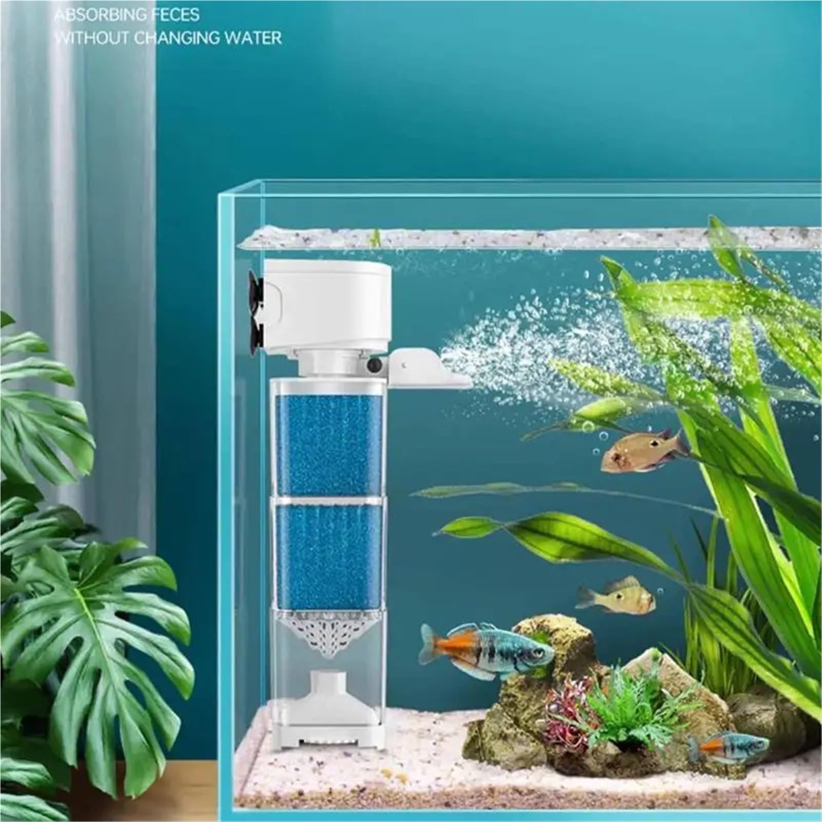 Aquarium-Innenfilter, Aquarium-Filterpumpe, tauchfähig, leise, Sauerstoffbelüfter, interner Wasserwellenmacher | 35 W