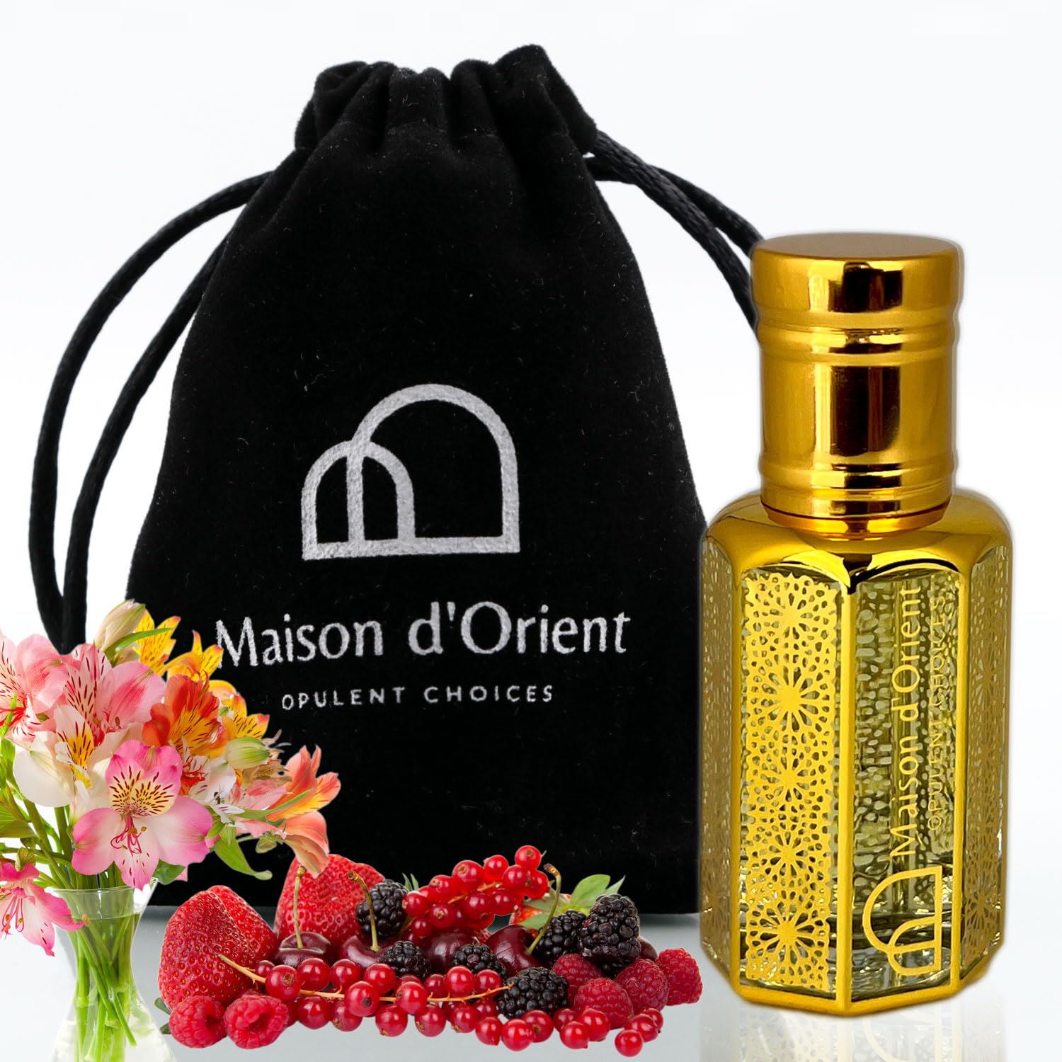 Pure Radiance Perfume Oil 12 mL – Fruity Floral with Black Currant Jasmine and Vanilla. Alcohol Free Long Lasting Oil, Compliment Magnet