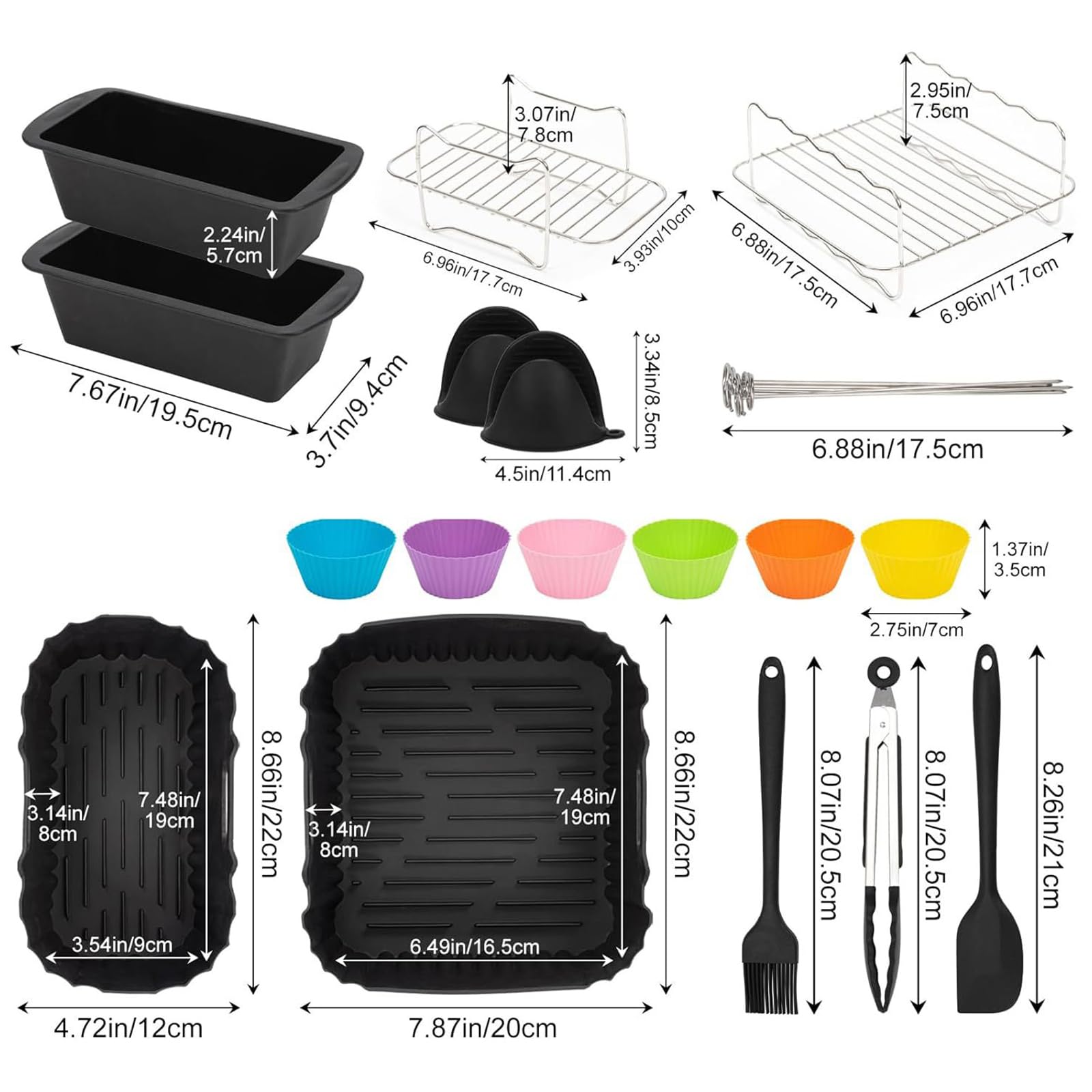 Stampi da forno in silicone Rack disidratatori per friggitrici ad aria efficienti Accessori per friggitrici ad aria da cucina Accessori per elettrodomestici da cucina